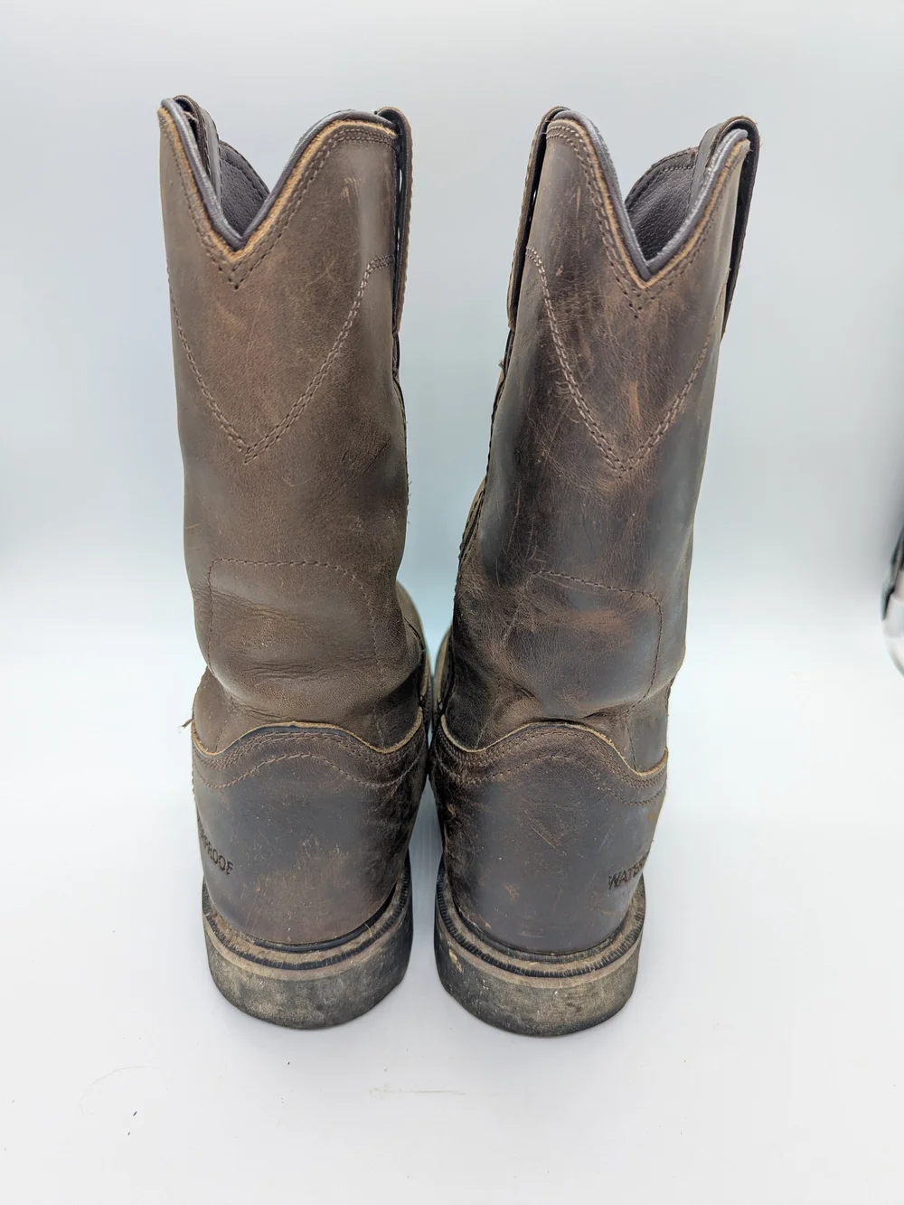 Justin Boots Mens Size 6D Brown Leather Insulated Waterproof Work Boots Rugged